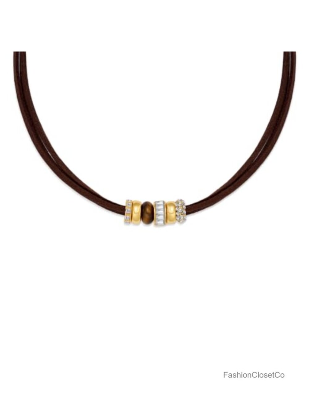 Leather Paracord Collar Choker Necklace Women's Fashion Jewelry